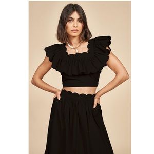 HUNTER BELL Kate TOP in Black Sz 8